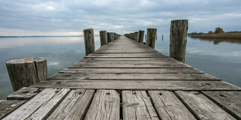 Weathered Wooden Piers for Rustic Outdoor Settings