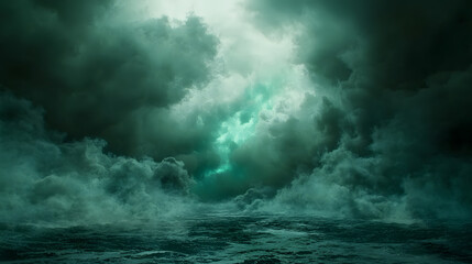 Obraz premium Dark and turbulent clouds form an intense, atmospheric backdrop filled with swirling motion and energy.