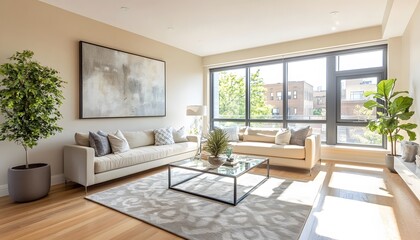 Modern Living Room Sunlight Interior Design