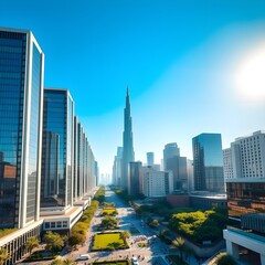 Horizonte urbano moderno