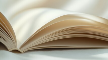 open book blank pages cream paper texture