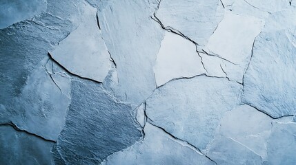 Cold Blue Stone Slate Texture for Wall and Floor Design Element Background : Generative AI