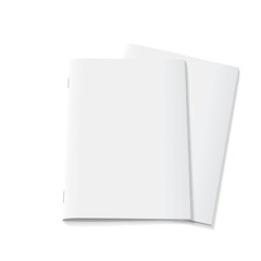 Blank White Brochure Flyer Mockup Template for Design Vector