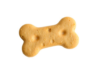 Bone-shaped dog biscuit on transparent background 