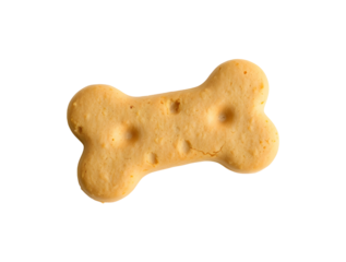Bone-shaped dog biscuit on transparent background 
