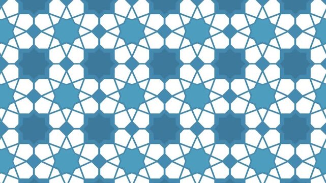 video vector for seamless pattern with blue flowers