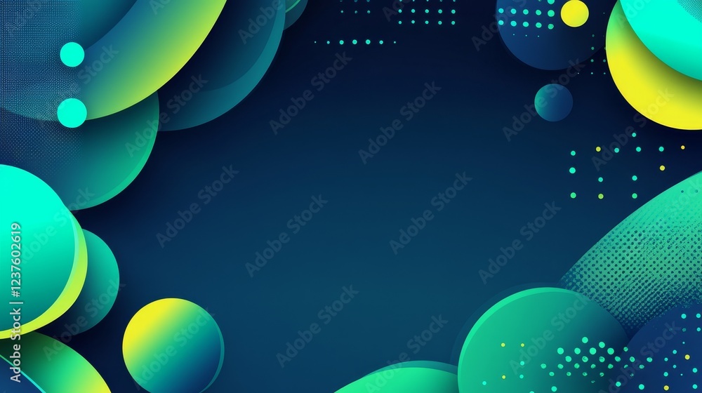 Aufkleber abstract lines green modern background design, vibrant and dynamic geometric shapes with smooth flow