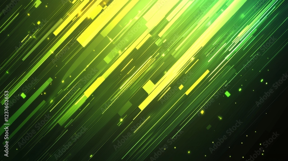 Poster abstract lines green modern background design, vibrant and dynamic geometric shapes with smooth flow