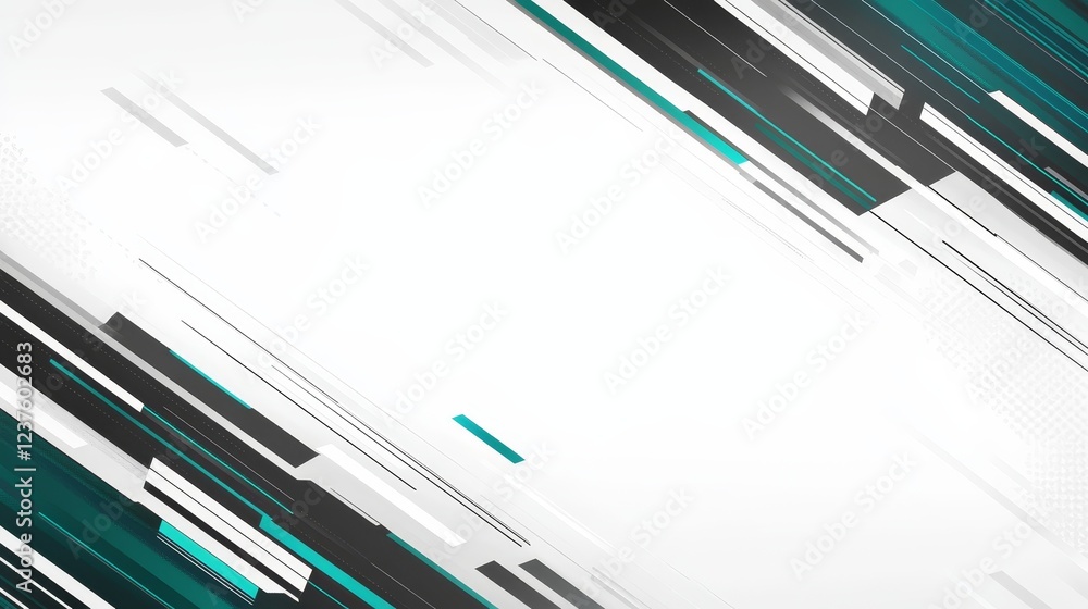 Poster abstract lines green modern background design, vibrant and dynamic geometric shapes with smooth flow