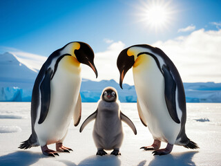 Obraz premium South pole family
