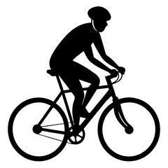 Naklejka premium silhouette of a cyclist