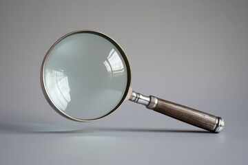 Antique Magnifying Glass with Silver Handle and Lens