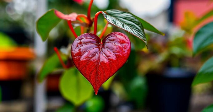 Heart-Shaped Leaf Close-Up