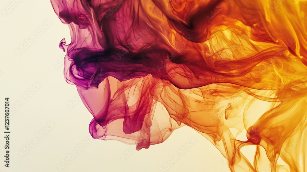 Poster abstract colored smoke effect with soft gradient light transitions and elegant swirls