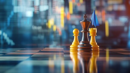 strategic business chess game success concept