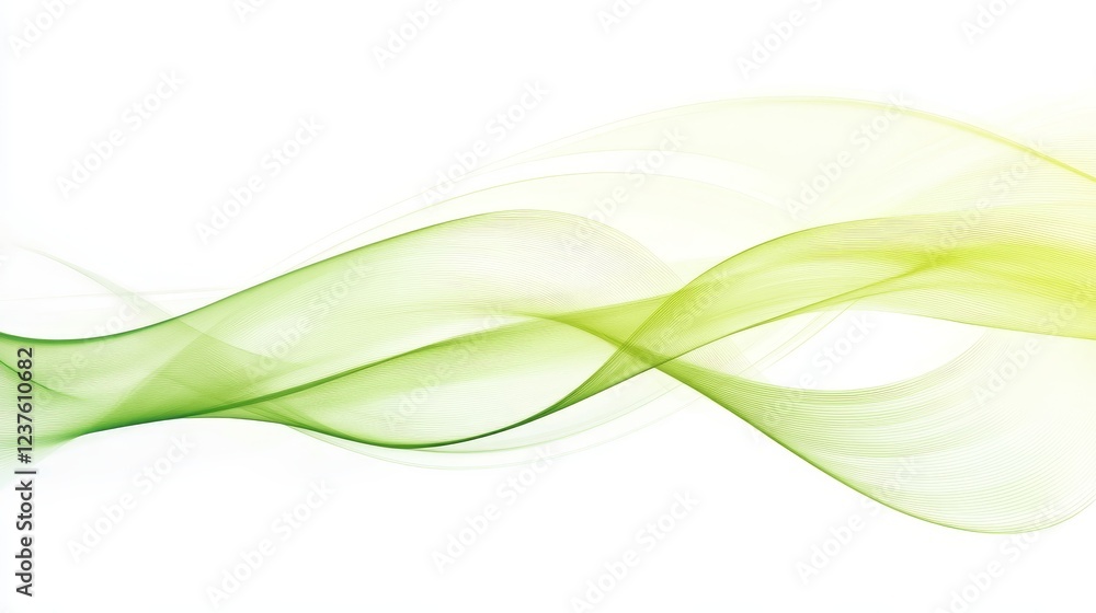 Poster abstract lines green modern background design, vibrant and dynamic geometric shapes with smooth flow