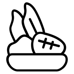 Asian Desert Line Icon