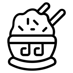 Rice Line Icon