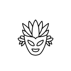 Carnival mask outline 
