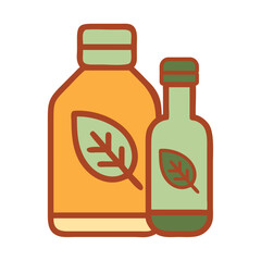Organic Natural Cosmetic Bottles Icon