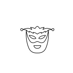 Carnival mask outline 