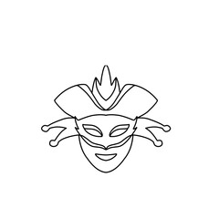 Carnival mask outline 