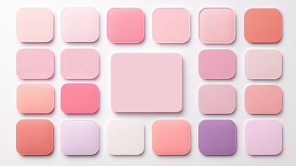 Pastel Color Palette Square Swatches Display