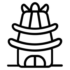Pagoda Line Icon
