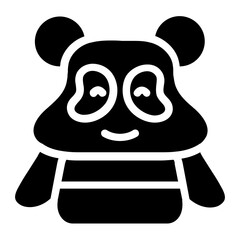 Panda Solid Icon