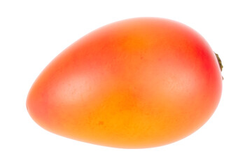 A ripe delicious mango isolated on transparent background 