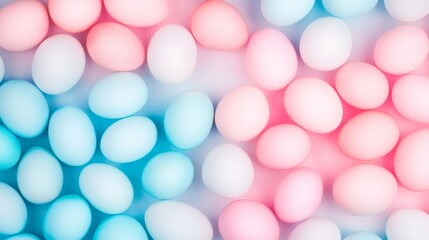 Pastel Easter Eggs Background Soft Colors Springtime