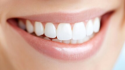 Obraz premium Perfect White Teeth Closeup Showcasing Ideal Dental Hygiene and Care : Generative AI