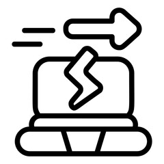 Fast Charging Line Icon