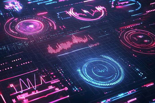 Futuristic Digital Data Interface