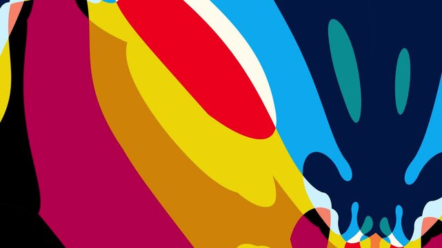 Colorful abstract psychedelic fluid background for summer music festival	