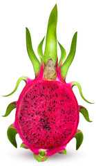 Red Dragon fruit isolated on white background. Red Pitaya Dragon Fruit isolated on white background...