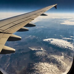 Obraz premium view from airplane window