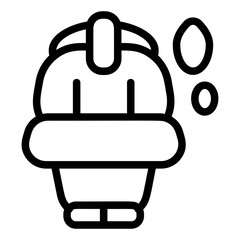 Helmet Line Icon