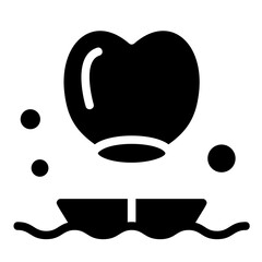 Love Lantern Solid Icon