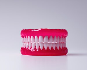 Obraz premium A playful and colorful representation of novelty teeth for fun and humor.