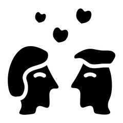 Romantic Love Solid Icon