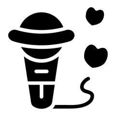 Romantic Song Solid Icon