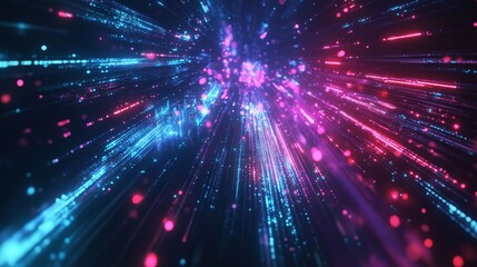 Fototapeta premium abstract digital background with glowing lines