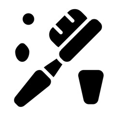 Toothbrush Solid Icon