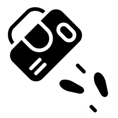 Walking Work Solid Icon