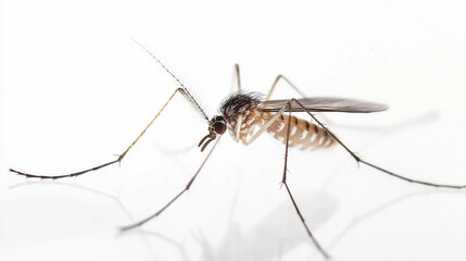 Mosquito isolated on white.