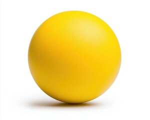 A vibrant yellow sphere isolated on a white background, perfect for creative and playful designs.