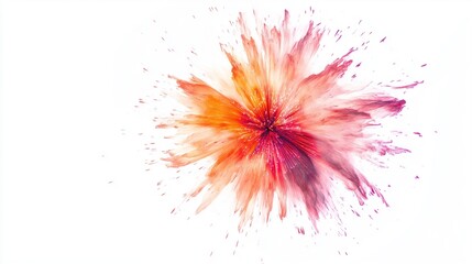 vibrant fireworks show that creates a joyous ambiance Full depth of field, isolated on white background