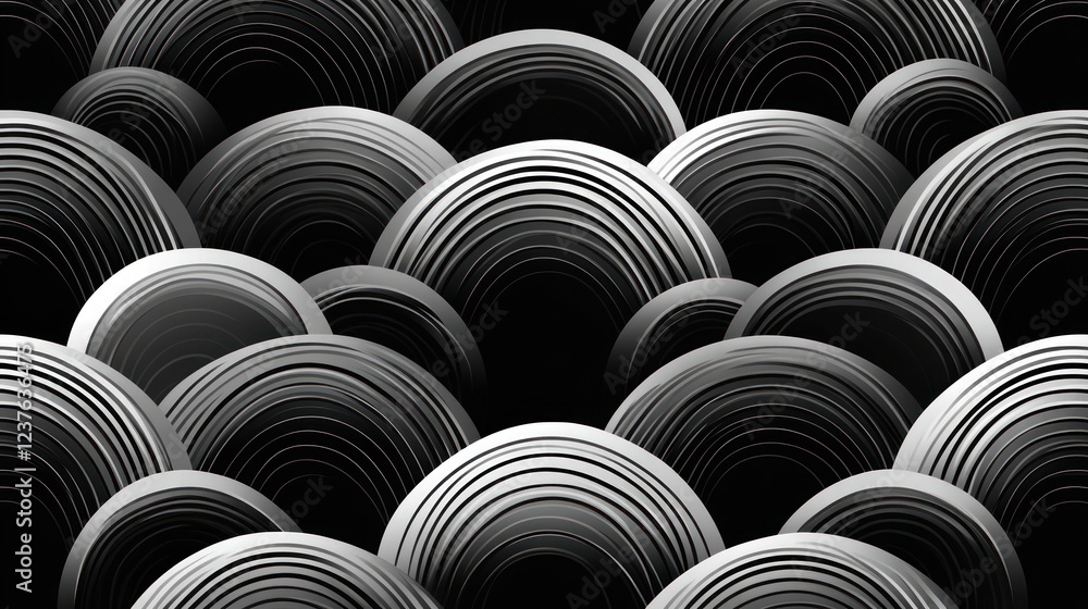 Poster abstract grayscale wave pattern background design