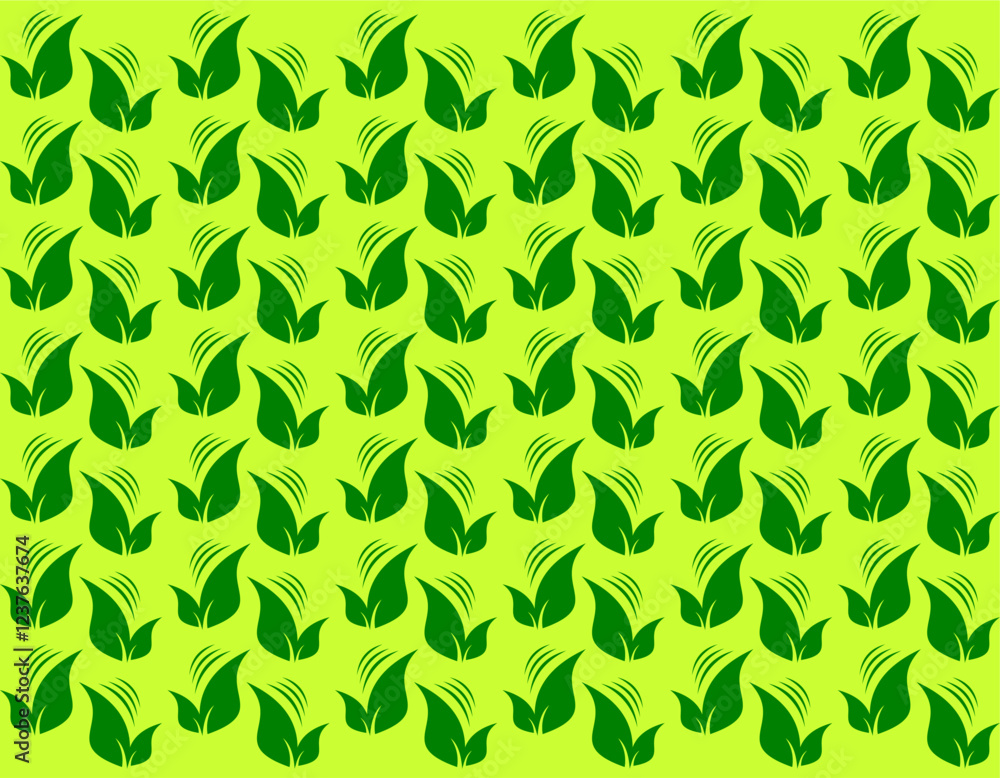 Poster leaf pattern vector template